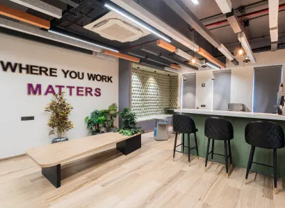 Small team office on the 10th floor at Karma Workspaces, Ahmedabad